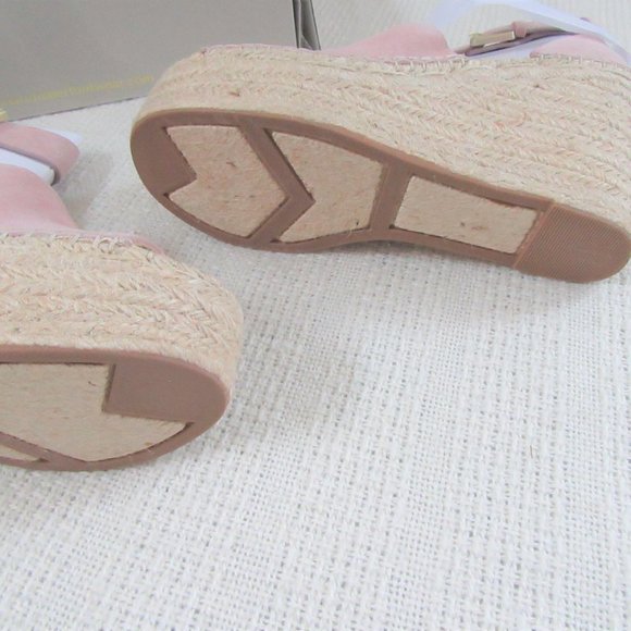 MARC FISHER Adalyn pink espadrilles sandals suede - Picture 7 of 9